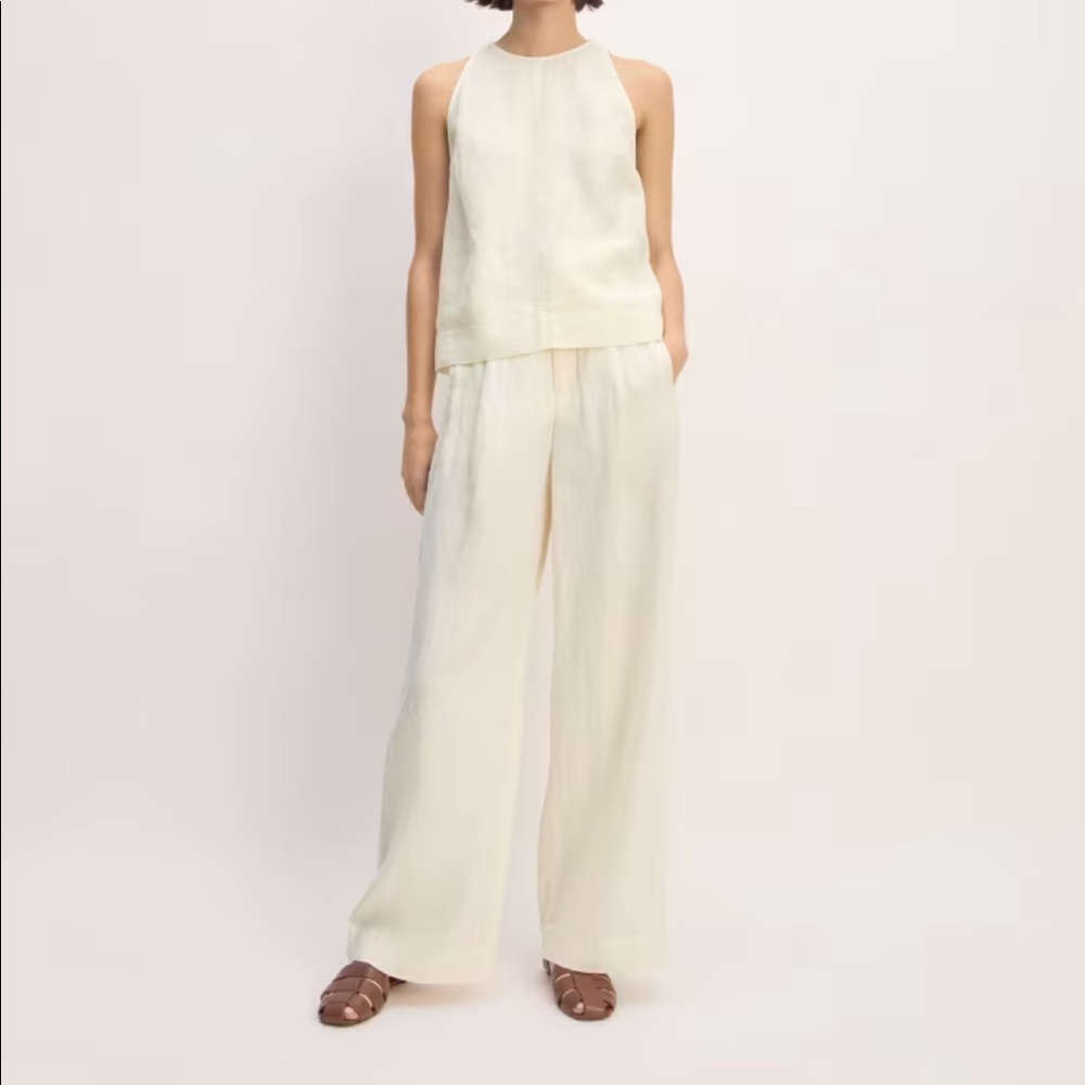 Everlane The Linen Way-High Drape Pant Sz 10 NWT